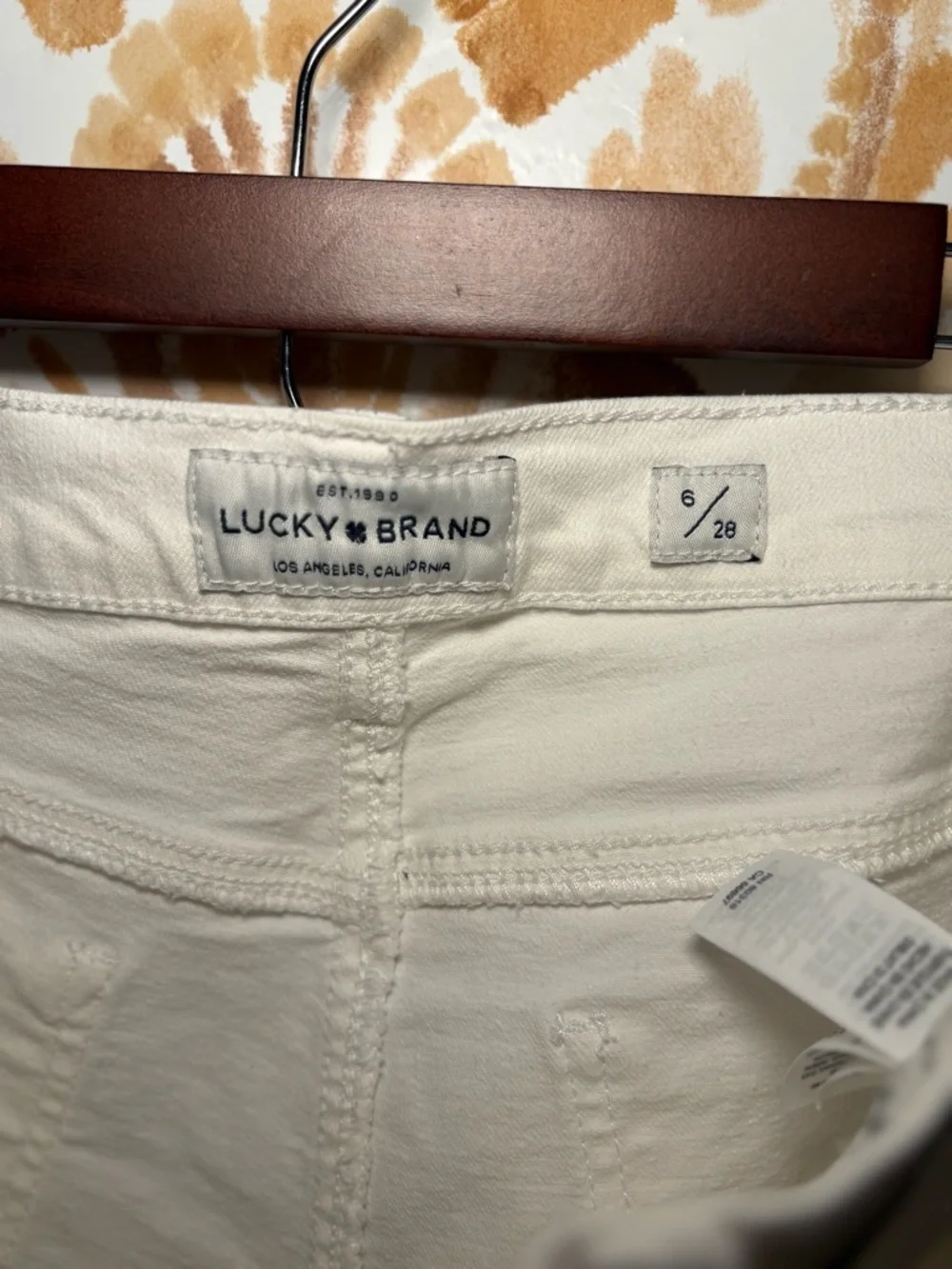 Lucky Brand White Frayed Denim Shorts | Mid Rise Cutoff Jean Shorts | Summer Cas